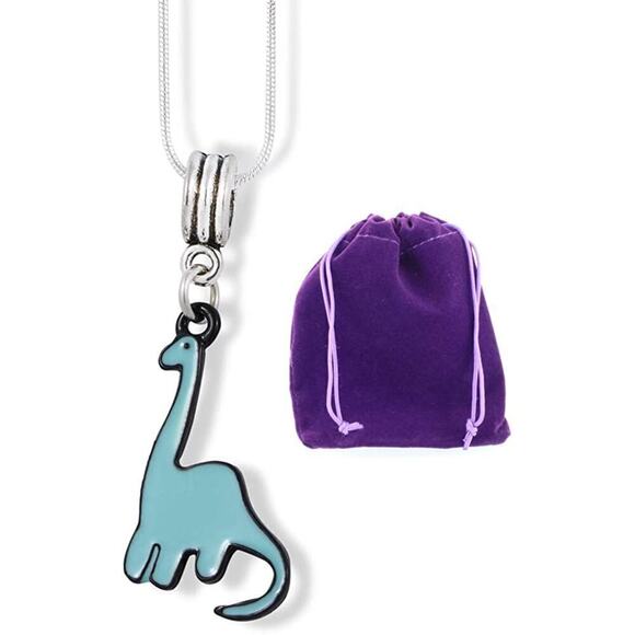 Bronto Brontosaurus Dinosaur Charm Necklace Pendant Jewelry - Picture 1 of 4